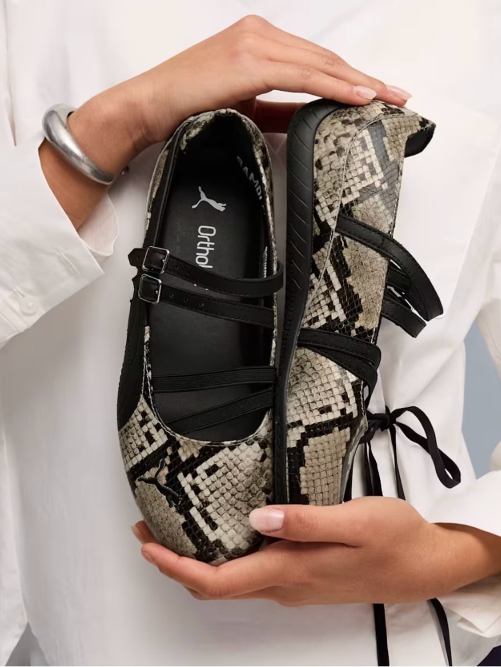 Puma Speedcat Ballet Flats in snake skin / 9.5 W / Brand New with Original Box